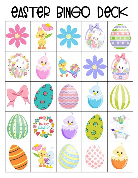 Easter Bingo Free Printable